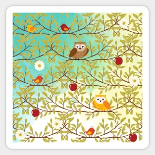 Autumn birds Sticker